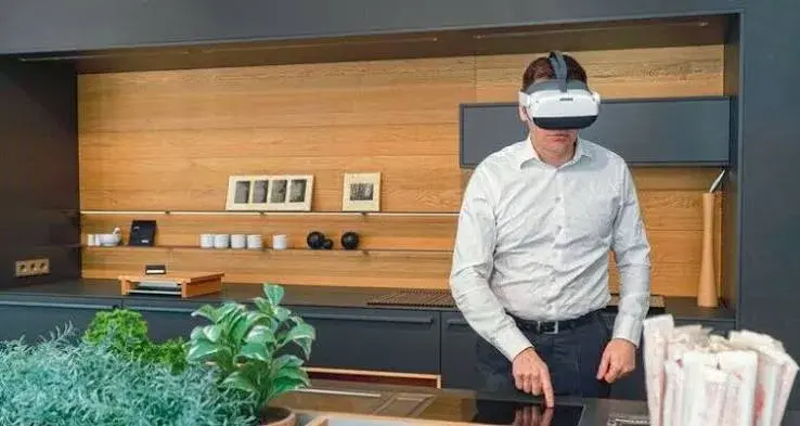 VR Brille in der Küchenwelt